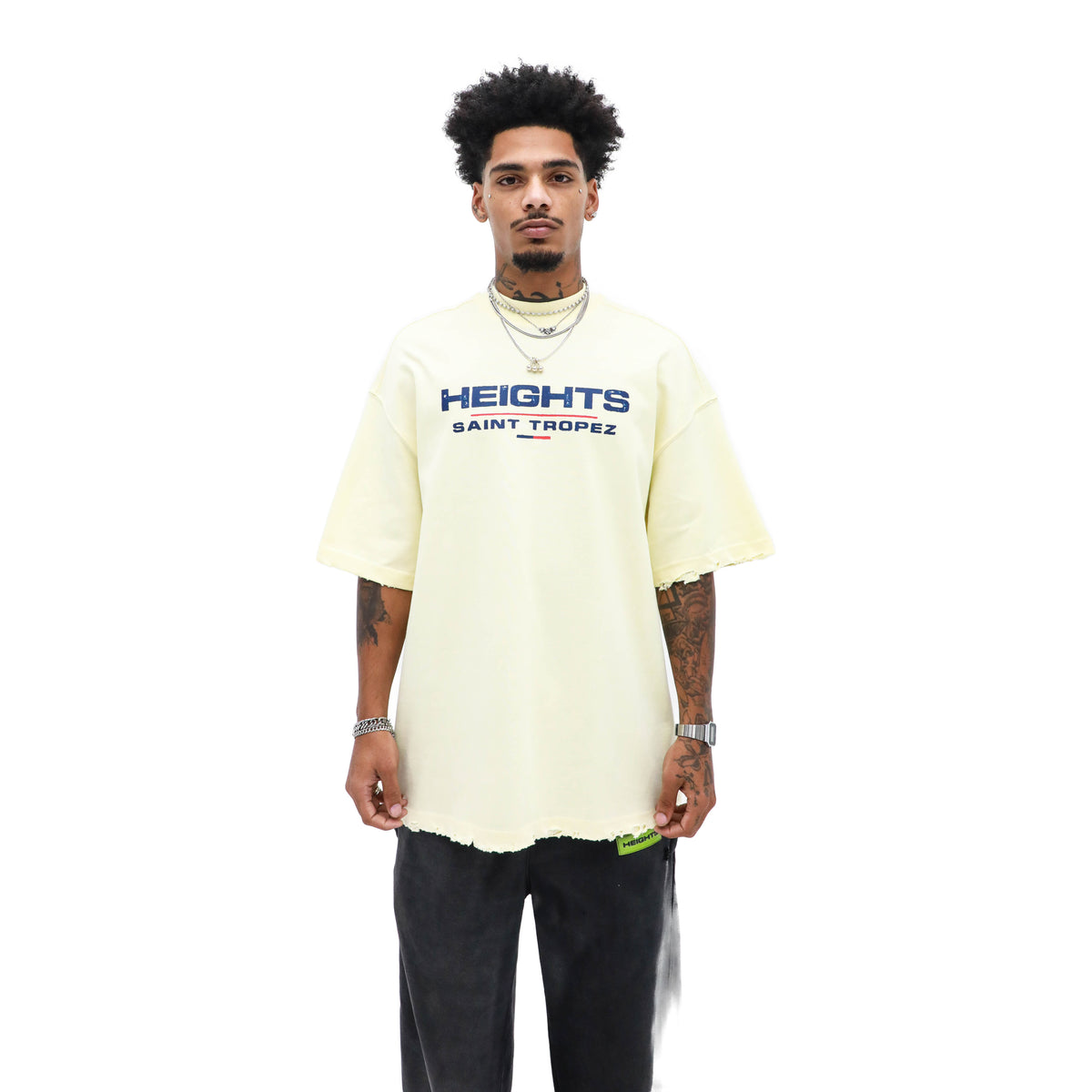 Saint Tropez Graphic Tee – Cream — front view