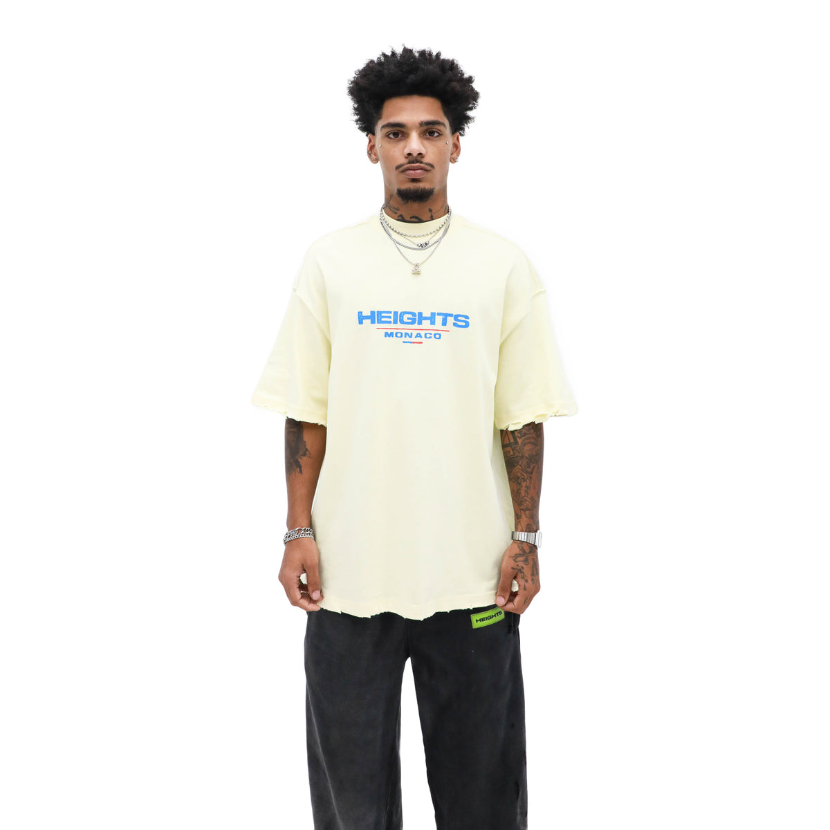 Monaco Graphic Tee – Cream — front view