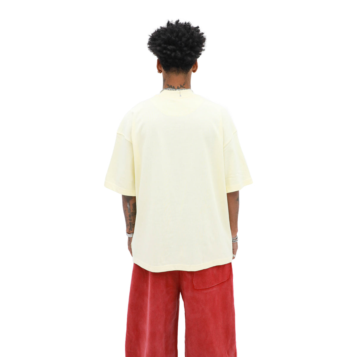 Heritage Monaco Graphic Tee – Cream/Red — back view