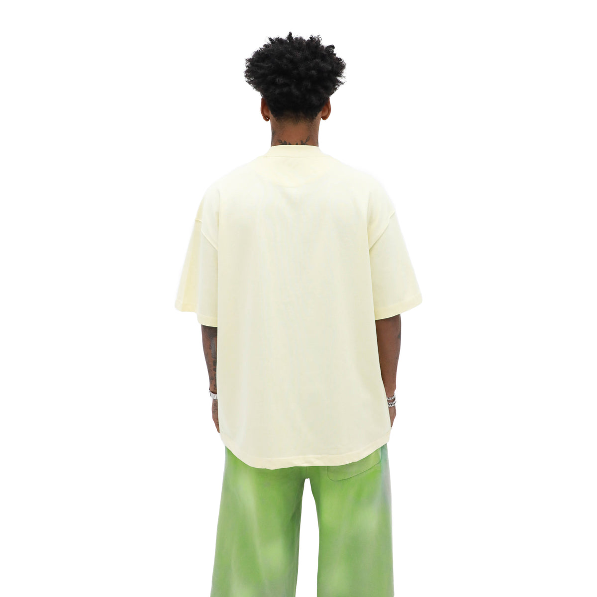 Heritage Graphic Tee – Cream/Red — back view