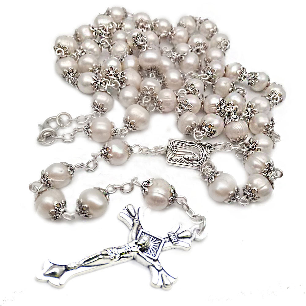 Freshwater Pearl Rosary Necklace