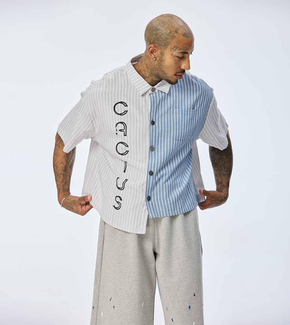 Half & Half Button Up