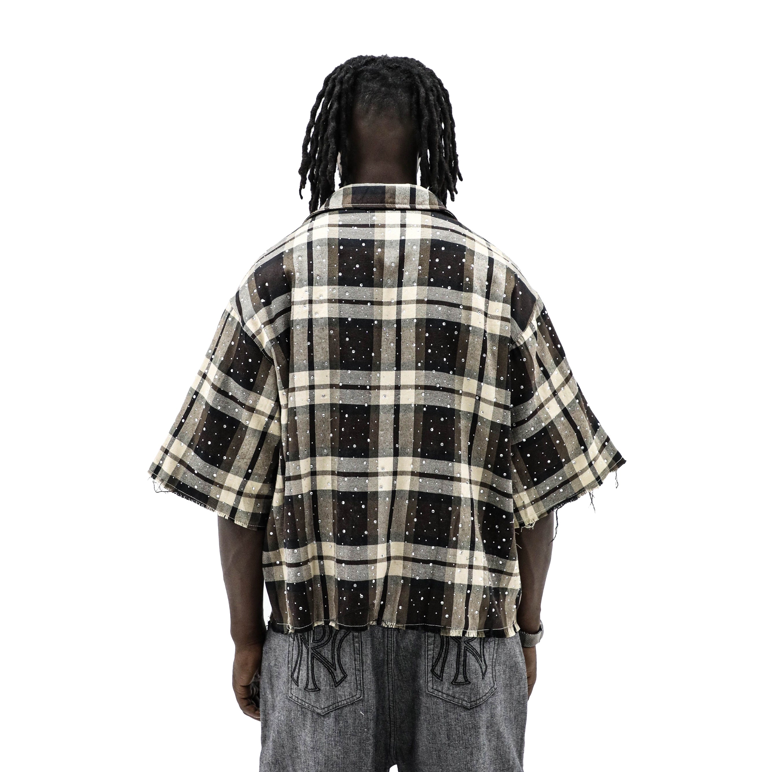 Rhinestone Flannel (Brown)