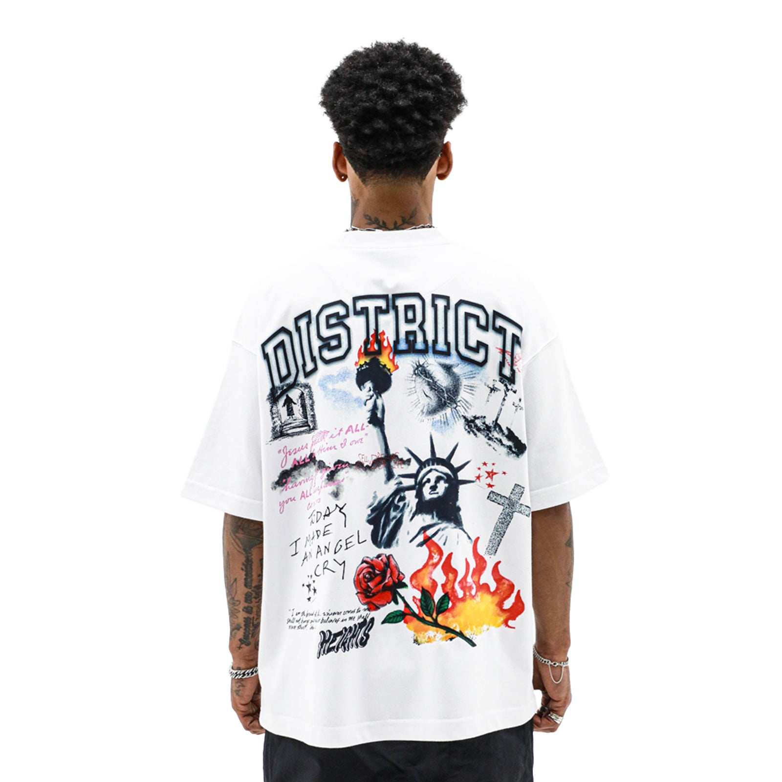 Black Heights Never Dies T-shirt by HeightsDistrict featuring bold graphic design and comfortable fit.