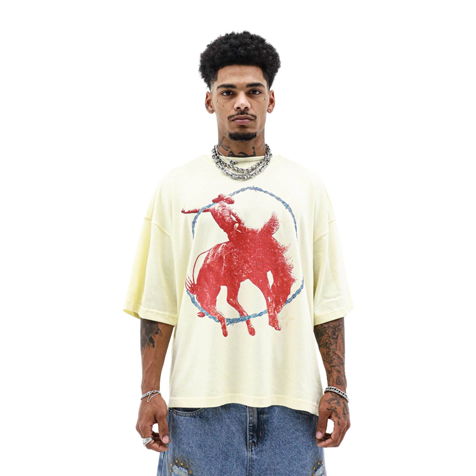 Black "A Living Legend" T-shirt by HeightsDistrict featuring bold graphic print on front, casual fit, and comfortable cotton fabric.