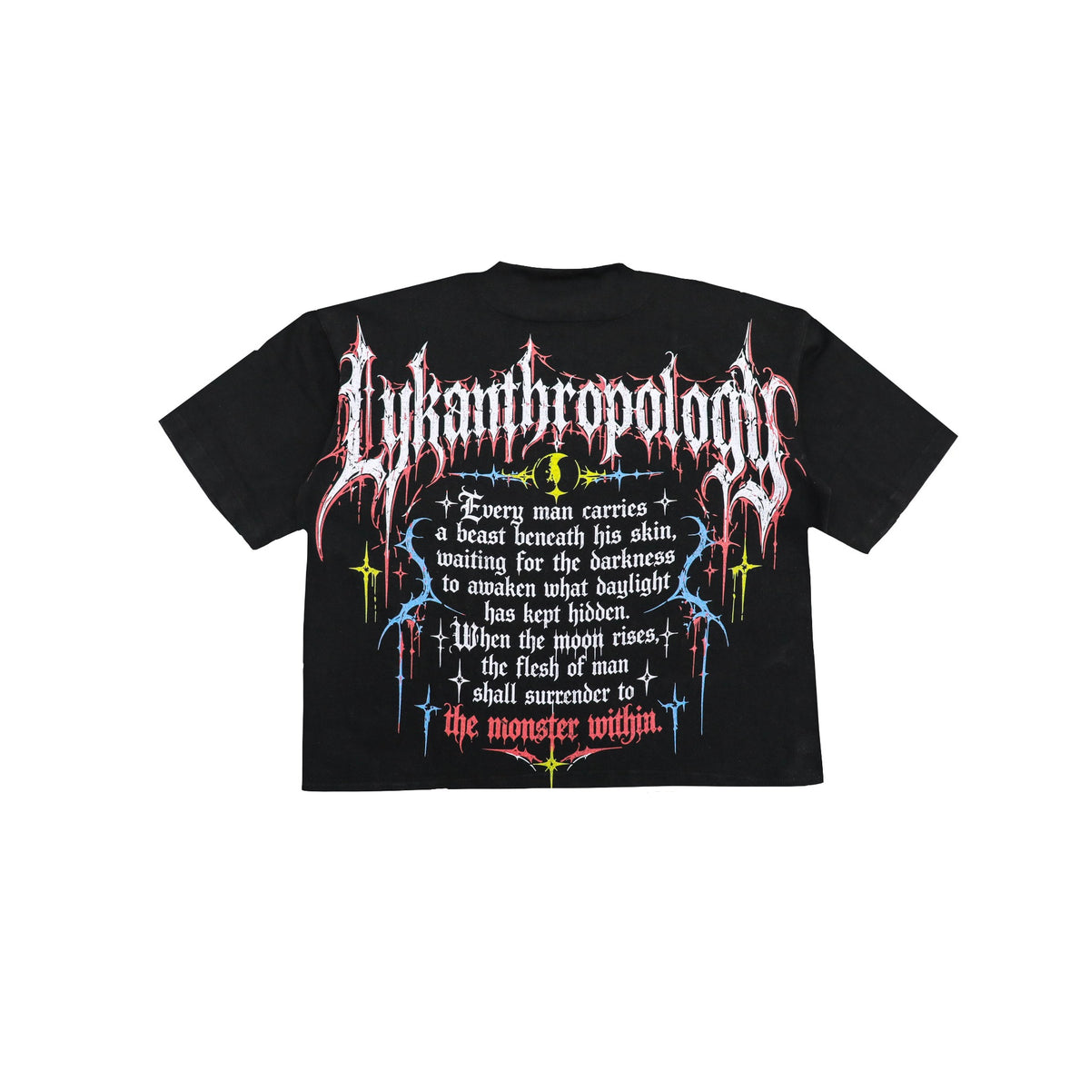 Heights After Dark Wolf Tee - Black, back view