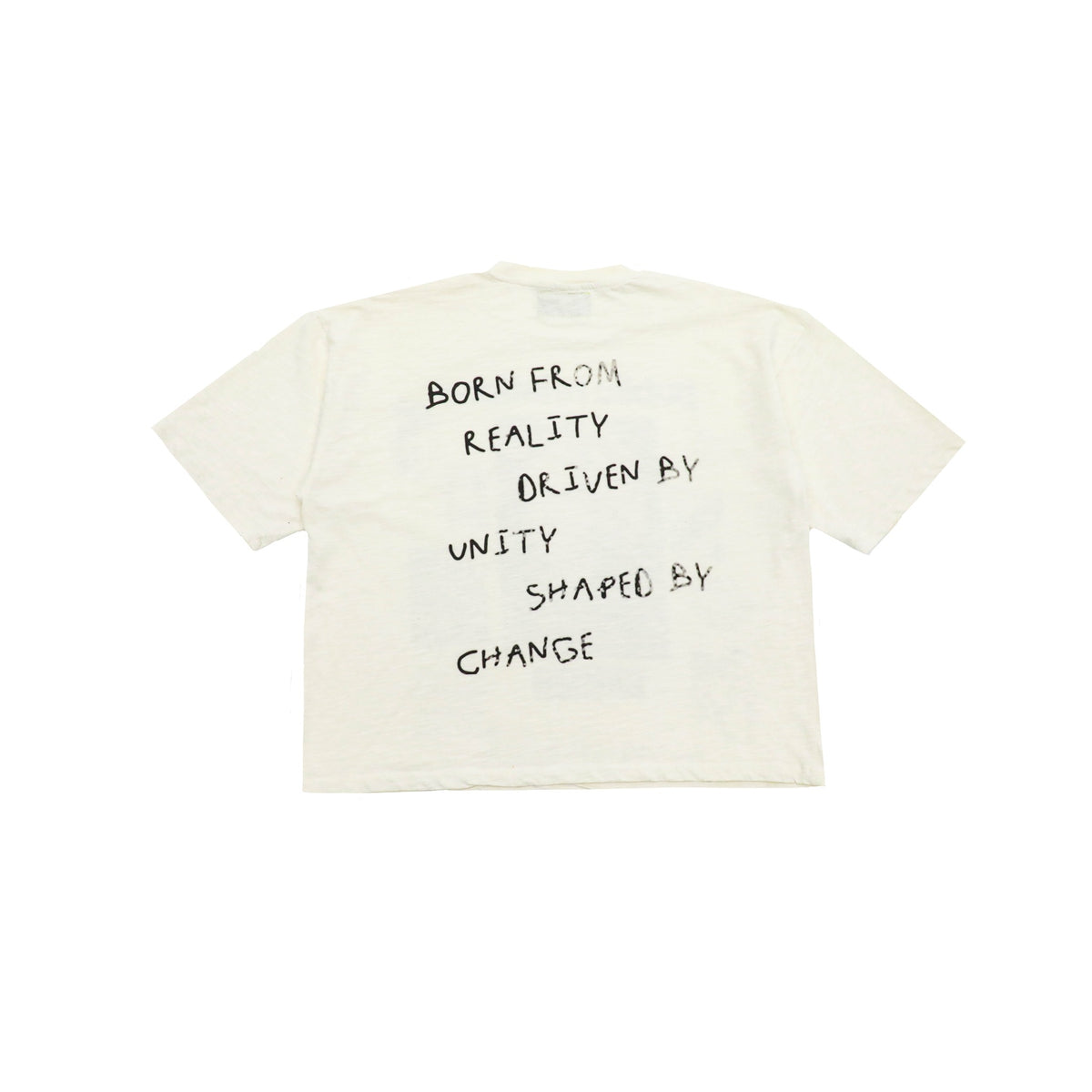 Public Relations Born From Peace Tee - Cream, back view
