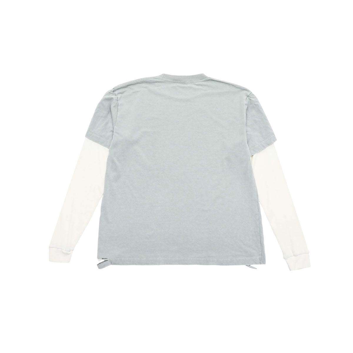 Public Relations Échos D’hier Layered Long Sleeve - Grey, back view