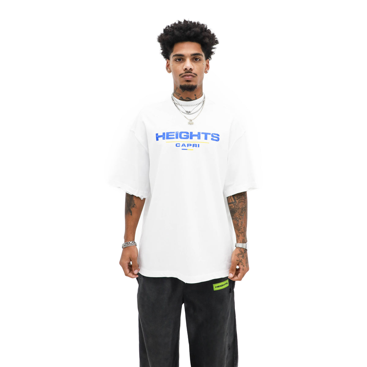 Capri Graphic Tee – White — front view