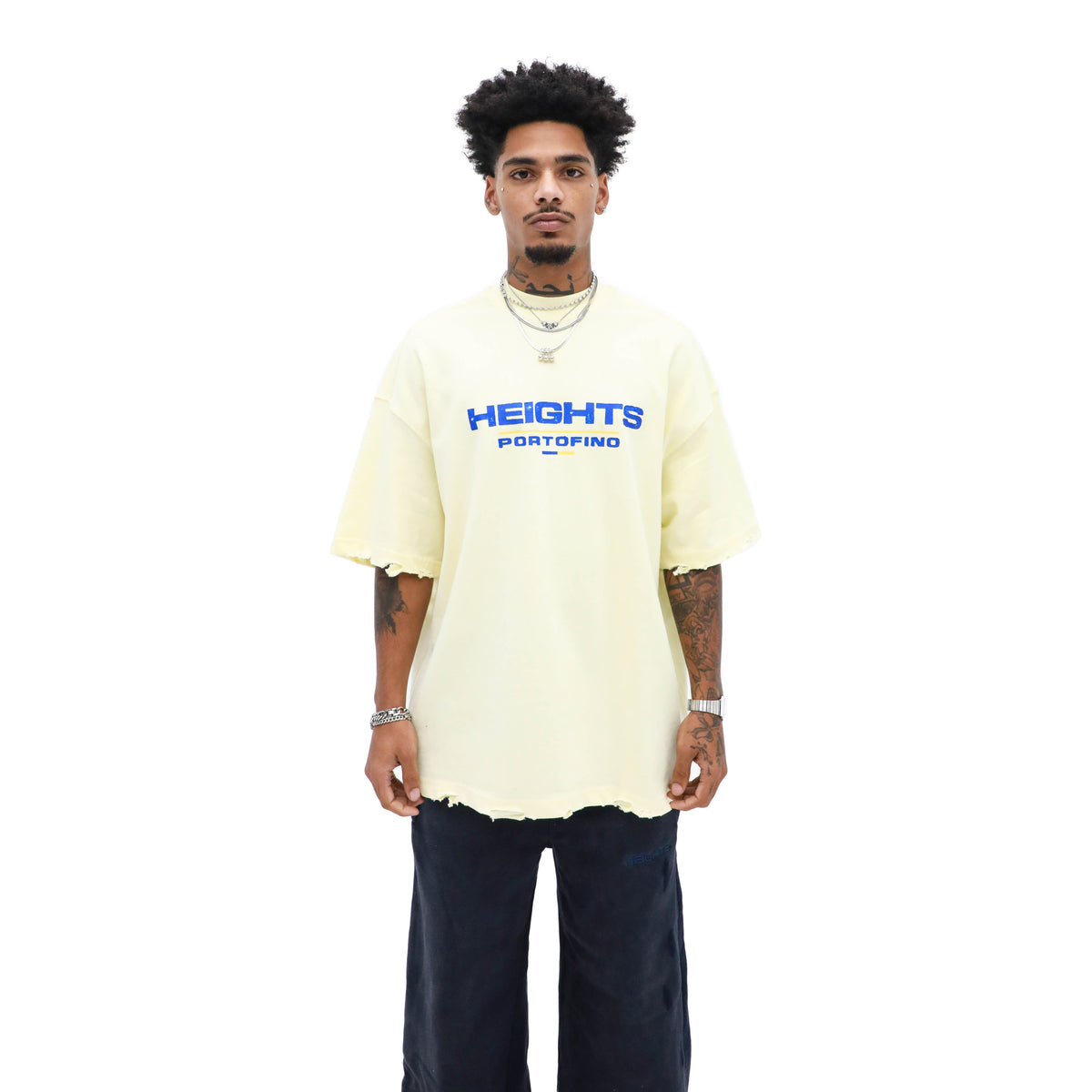 Portofino Graphic Tee – Cream — front view