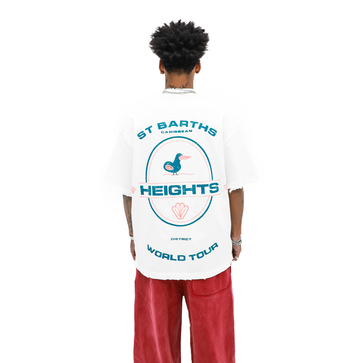St. Barths Graphic Tee – White — back view