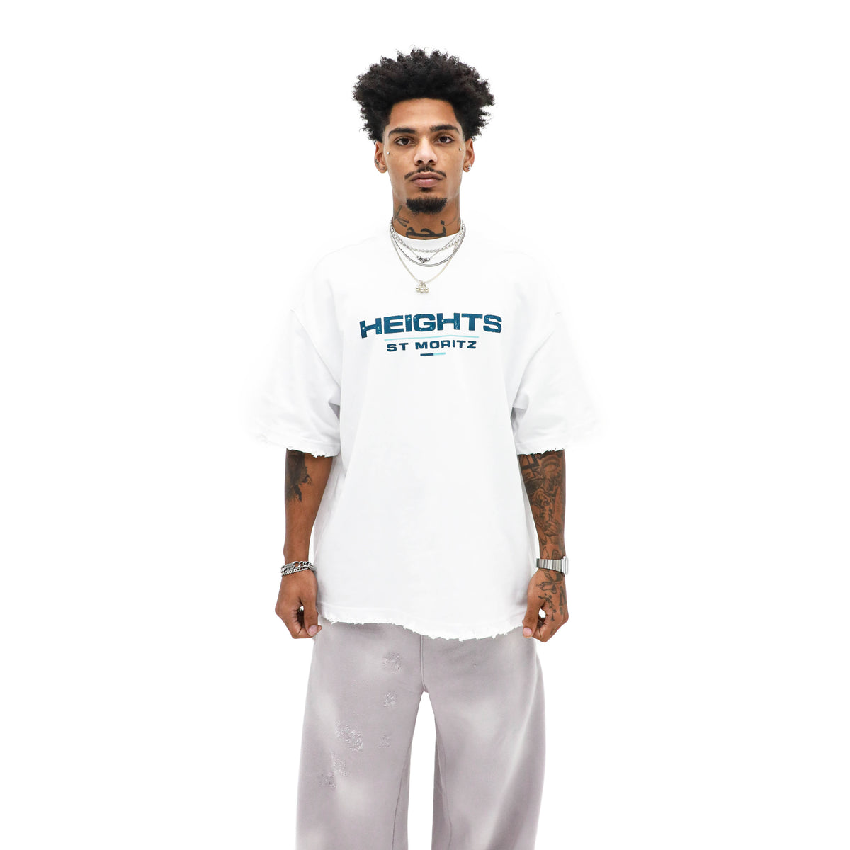 St. Moritz Graphic Tee – White — front view