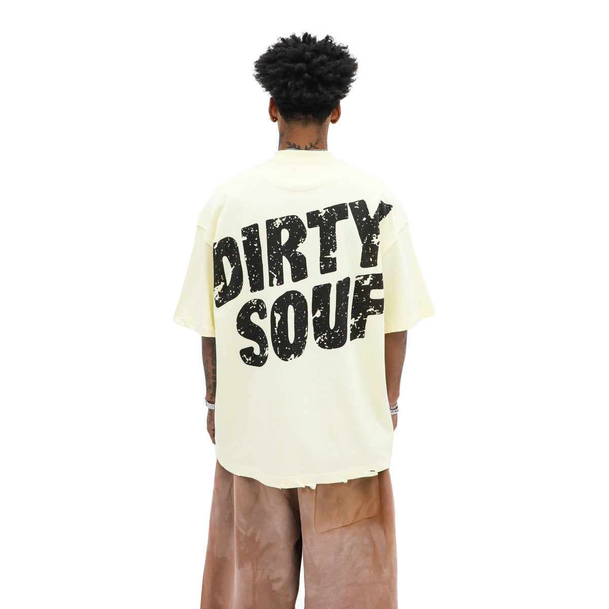 Dirty Soul Graphic Tee – Cream — back view