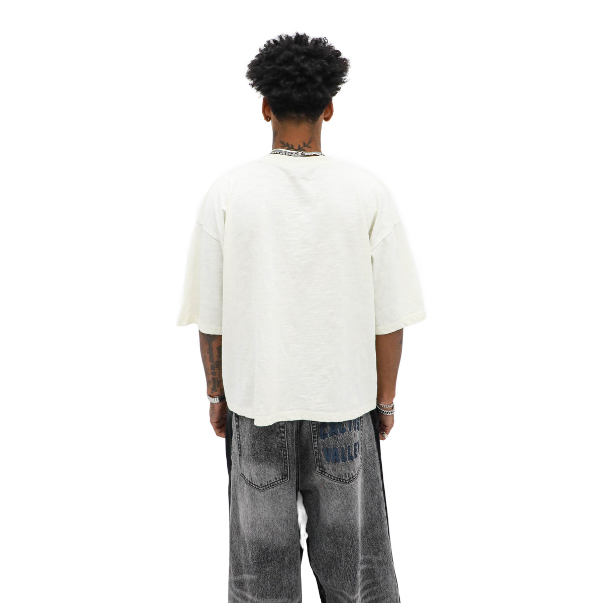 Silent Order Graphic Tee – Cream — back view