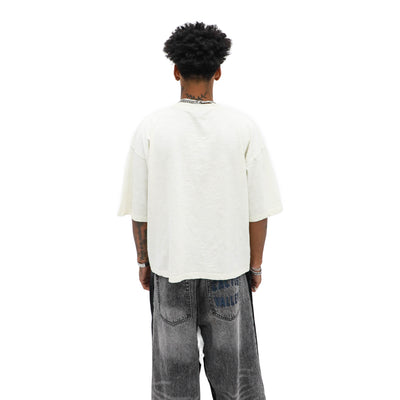 Silent Order Graphic Tee – Cream — back view