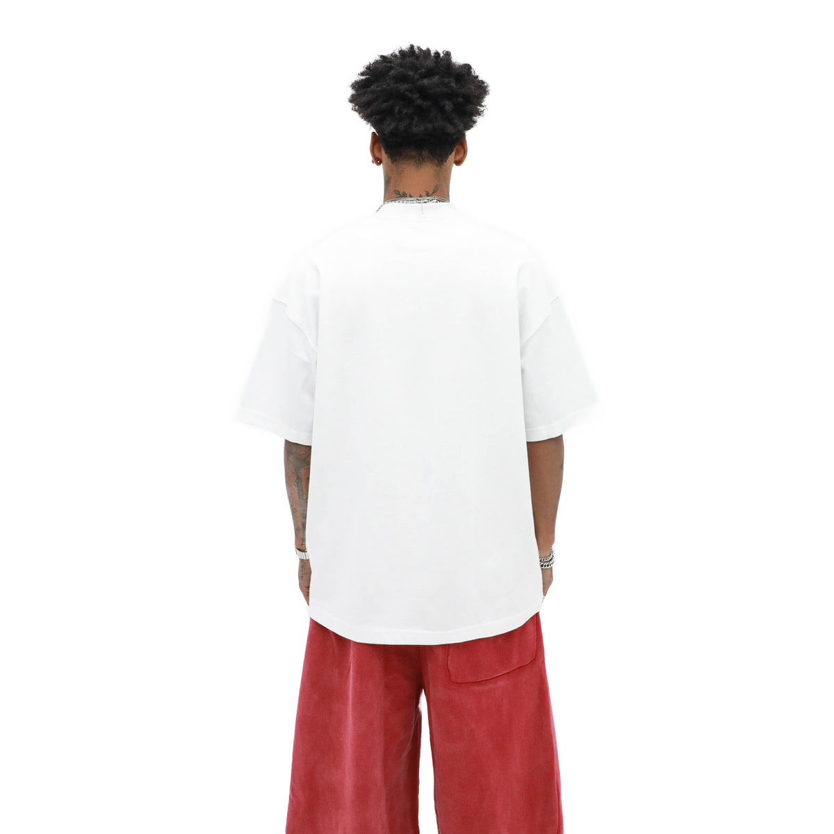 Heritage Graphic Tee – White/Green — back view