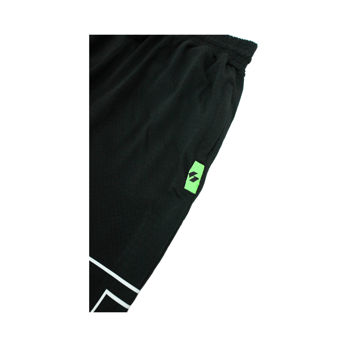 Heights Outline Logo Shorts — alternate flat lay on a white background.
