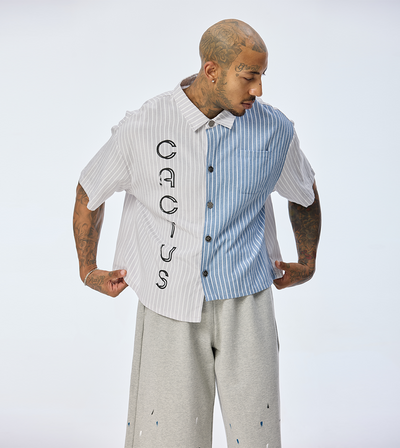 Half & Half Button Up