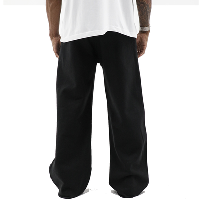 Back view of HeightsDistrict Heights Logo Flares pants showing stylish flare design and branded logo detail.