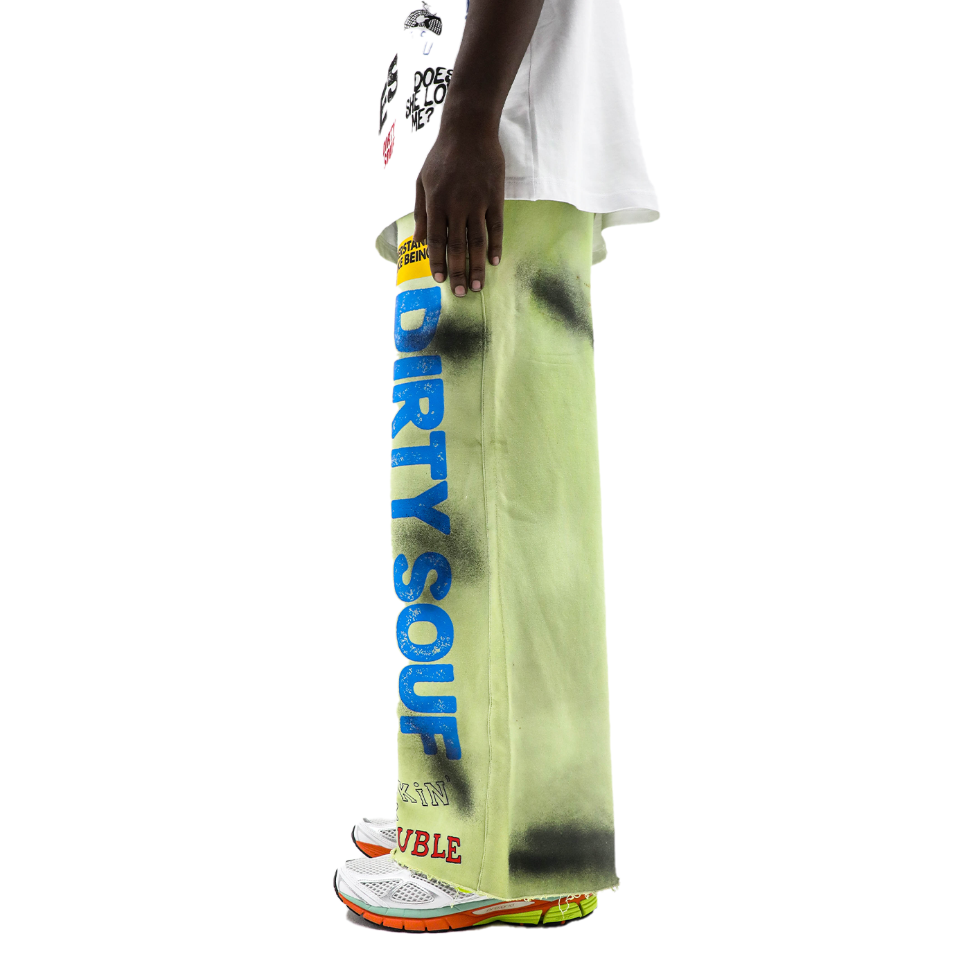 For Those Who Want More dye neon yellow tee back