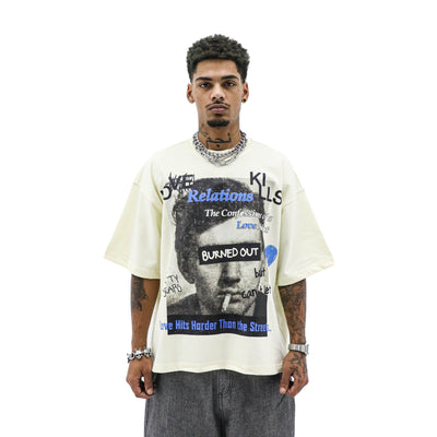 Public Relations Love Addict T-shirt featuring a stylish design on a comfortable cotton fabric, perfect for casual wear.