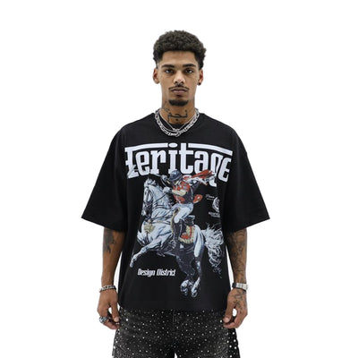 Heritage Classics Renaissance Rider T-shirt featuring vintage-inspired artwork on a casual cotton shirt.