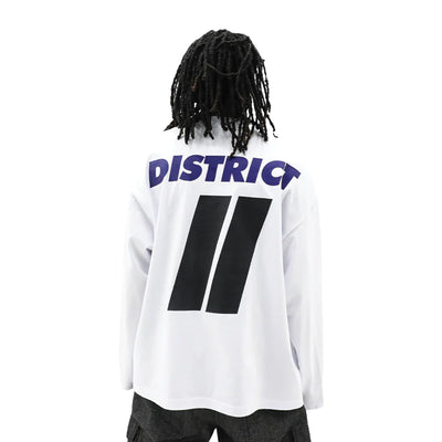 Team USA long sleeve T-shirt by HeightsDistrict featuring a patriotic design and the American flag on the front.