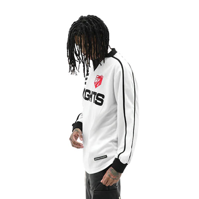 HeightsDistrict rugby jersey in team colors, featuring the Heights logo and athletic fit, on a plain background.