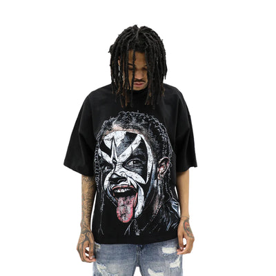 HeightsDistrict PR Tour T-shirt featuring a casual fit, with the brand logo printed on the front in bold black lettering.