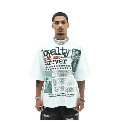 Black Loyalty Ain't Dead T-shirt from HeightsDistrict featuring bold white text on the front.