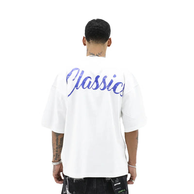 HeightsDistrict Heritage Racing Team T-shirt featuring team logo and racing graphics on a casual cotton shirt.