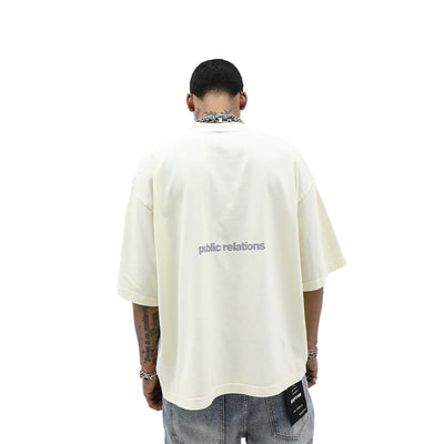 HeightsDistrict "Anyone Can Be a Hero" T-shirt featuring bold graphic text on a comfortable cotton shirt.