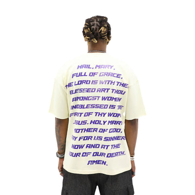 HeightsDistrict All About Mary T-shirt featuring a stylish graphic print on a black cotton tee.