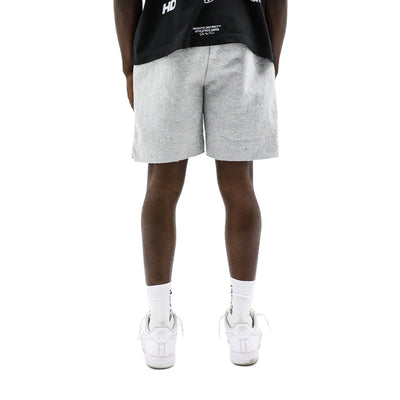 Shiny rhinestone sweat shorts from HeightsDistrict with a relaxed fit and casual style, displayed on a neutral background.