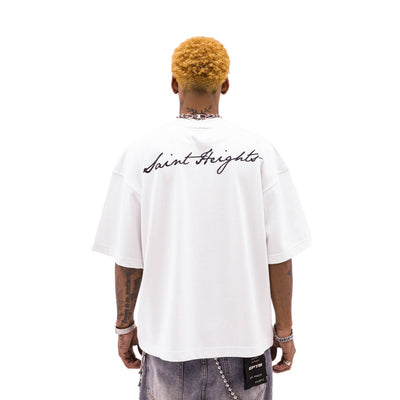 Saint Heights Walk by Faith T-shirt featuring a casual fit with a faith-inspired design on soft fabric.