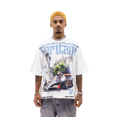 Heritage Classics Liberty City T-shirt featuring a detailed graphic design on a casual cotton fabric.