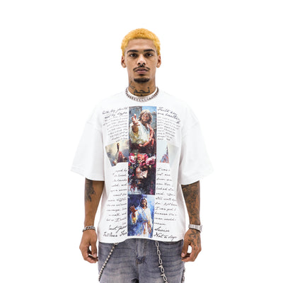 Saint Heights Walk by Faith T-shirt featuring a stylish design with inspirational text on soft fabric.