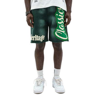 Heritage Classics sun-dyed fleece shorts showing a relaxed fit, soft fabric, and casual style, perfect for comfortable everyday wear.