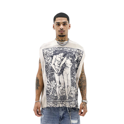 HeightsDistrict Adam & Eve T-shirt featuring a casual design with a comfortable fit and stylish graphic print.