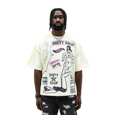 Dirty Souf Dirty Life T-shirt featuring bold graphic design on black cotton fabric.