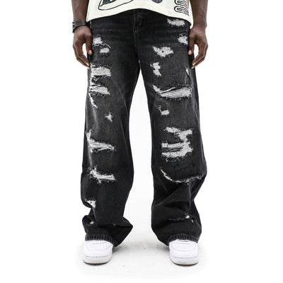 Eptm Five Boros Jean pants in dark denim with a slim fit, featuring classic five-pocket design and subtle branding details.