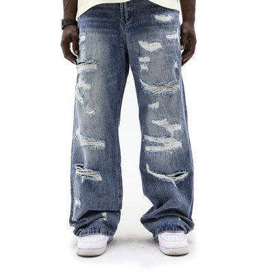 Eptm Five Boros Jean pants in dark wash denim with five-pocket design and slim fit style.