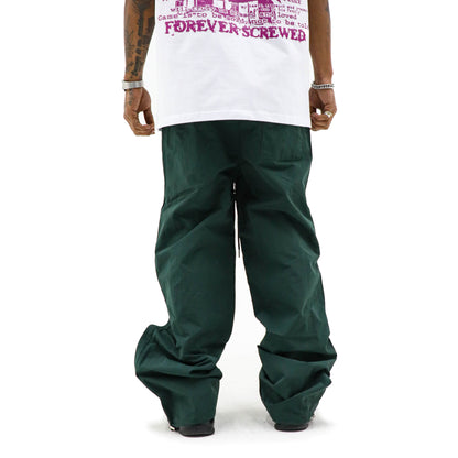 EPTM Catalina Pants in black, showcasing slim fit design with belt loops and front pockets, laid flat on a white background.