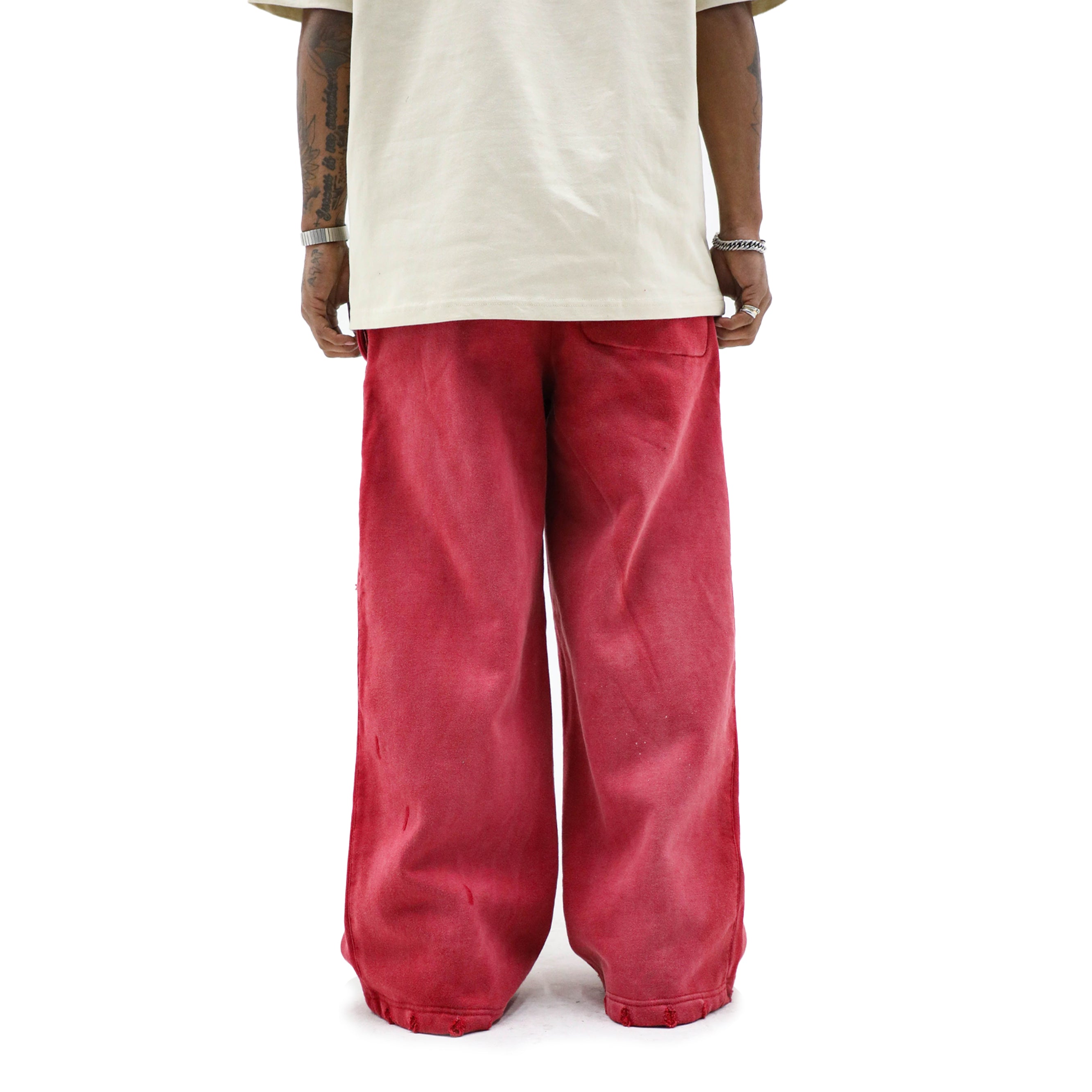 HeightsDistrict Essential Fleece Flares 2.0 pants in cozy fleece fabric, shown in a relaxed fit with a high waistband and flared leg design.