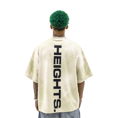 Black "Live How You Want" T-shirt by HeightsDistrict displayed on a hanger, showcasing a casual, stylish graphic tee.