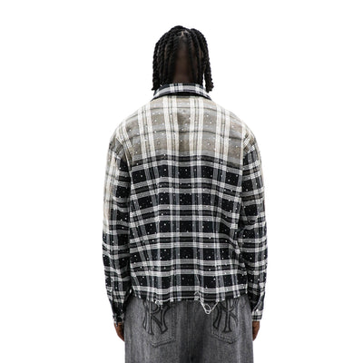 Stone flannel long sleeve top from HeightsDistrict, casual shirt with a soft, cozy fabric and classic button-up design.