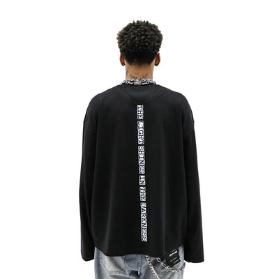 HeightsDistrict The Light T-shirt featuring a stylish graphic design on a black cotton fabric.