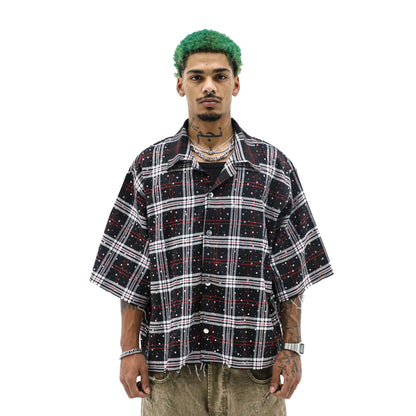 Rhinestone Flannel (Black)
