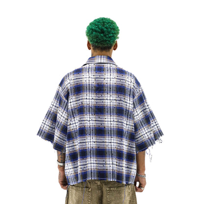 Rhinestone Flannel (Blue)