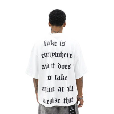Black "Real is Rare" T-shirt by HeightsDistrict featuring bold white text on the front.